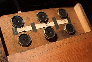 Set of eyepieces in original oak box